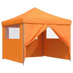 Partyzelt Faltbar Pop-Up mit 4 Seitenteilen Orange