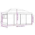 Partyzelt Faltbar Pop-Up mit 4 Seitenteilen Beige