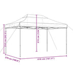 Partyzelt Faltbar Pop-Up Grün 410x279x315 cm