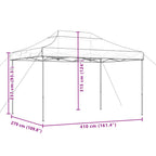 Partyzelt Faltbar Pop-Up Braun 410x279x315 cm