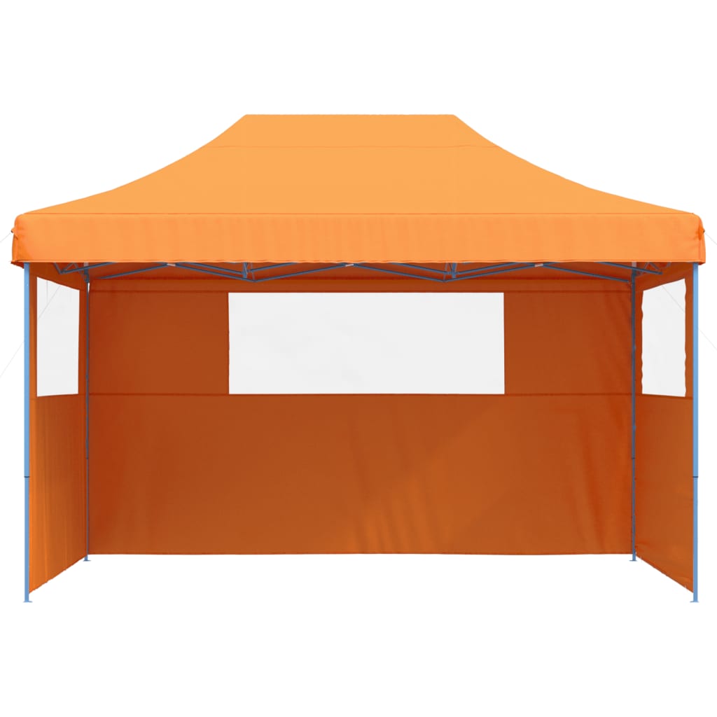 Partyzelt Faltbar Pop-Up mit 3 Seitenteilen Orange