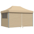 Partyzelt Faltbar Pop-Up mit 4 Seitenteilen Beige