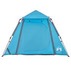 Kuppel-Campingzelt 4 Personen Blau Quick Release