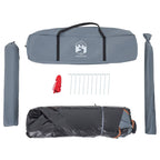 Kuppel-Campingzelt 4 Personen Grau und Orange Quick Release