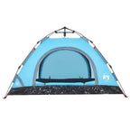 Campingzelt 4 Personen Blau Quick Release