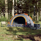 Campingzelt 4 Personen Grau und Orange Quick Release