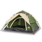 Kuppel-Campingzelt 5 Personen Grün Quick Release
