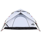 Kuppel-Campingzelt 5 Personen Weiß Verdunkelt Quick Release