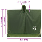 Regenponcho mit Kapuze 2-in-1-Design Grün 223x145 cm