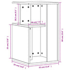 Beistelltisch Schwarz 35x35x60 cm Holzwerkstoff