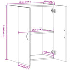 Aktenschrank Grau Sonoma 60x32x77,5 cm Holzwerkstoff