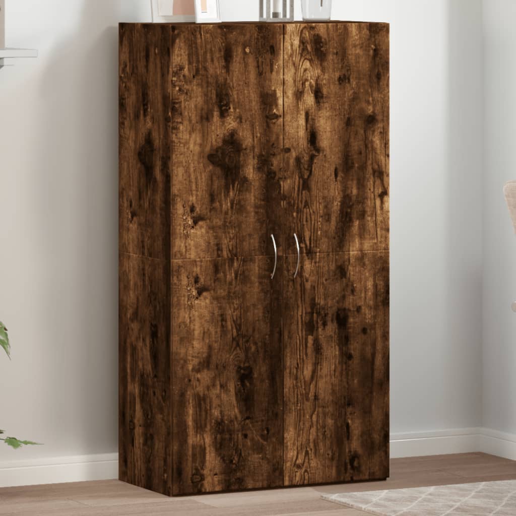 Aktenschrank Räuchereiche 60x32x115 cm Holzwerkstoff