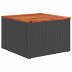 6-teiliges Gartensofa-Set mit Kissen, schwarzes Polyrattan