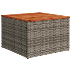 9-teiliges Gartensofa-Set mit Kissen, grau, Polyrattan