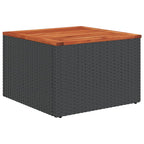 8-teiliges Gartensofa-Set mit Kissen, schwarzes Polyrattan