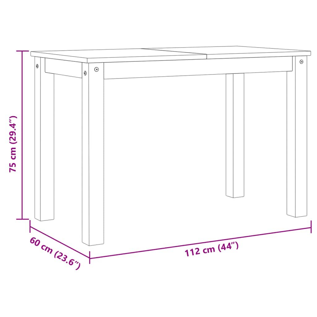 Esstisch PANAMA 112x60x75 cm Massivholz Kiefer