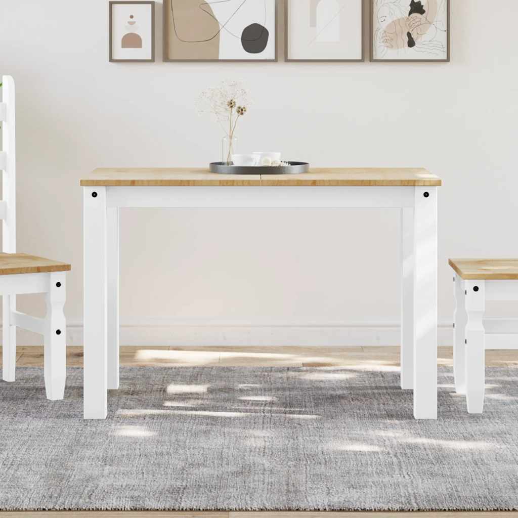 Esstisch PANAMA Weiß 112x60x75 cm Massivholz Kiefer