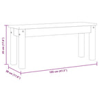 Essbank PANAMA 105x30x45 cm Massivholz Kiefer