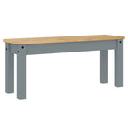 Essbank PANAMA Grau 105x30x45 cm Massivholz Kiefer
