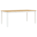 Esstisch Corona Weiß 180x90x75 cm Massivholz Kiefer