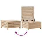 3-tlg. Garten-Lounge-Set mit Kissen Massivholz Kiefer