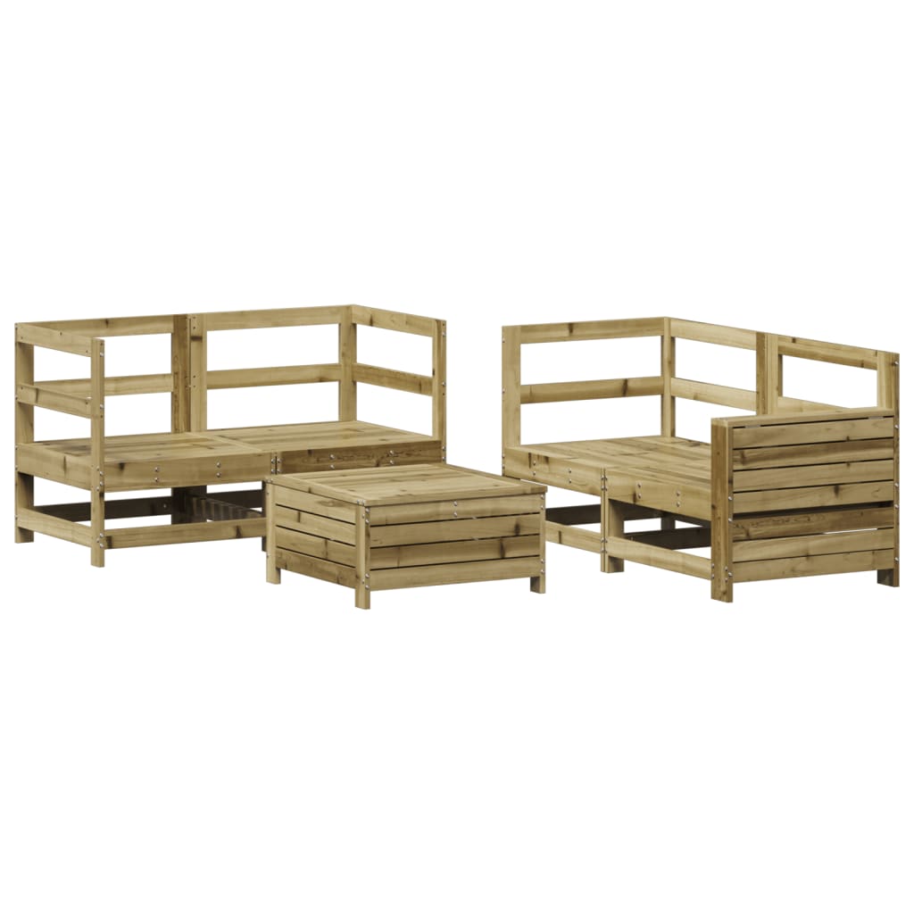 5-tlg. Garten-Sofagarnitur Kiefernholz Imprägniert