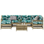 7-tlg. Garten-Lounge-Set mit Kissen Imprägniertes Kiefernholz