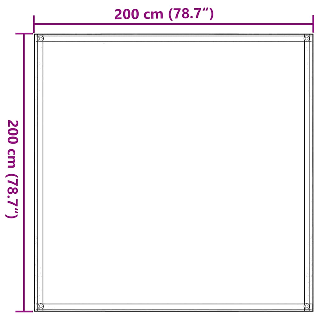 Zeltteppich Hellgrün 200x200 cm HDPE