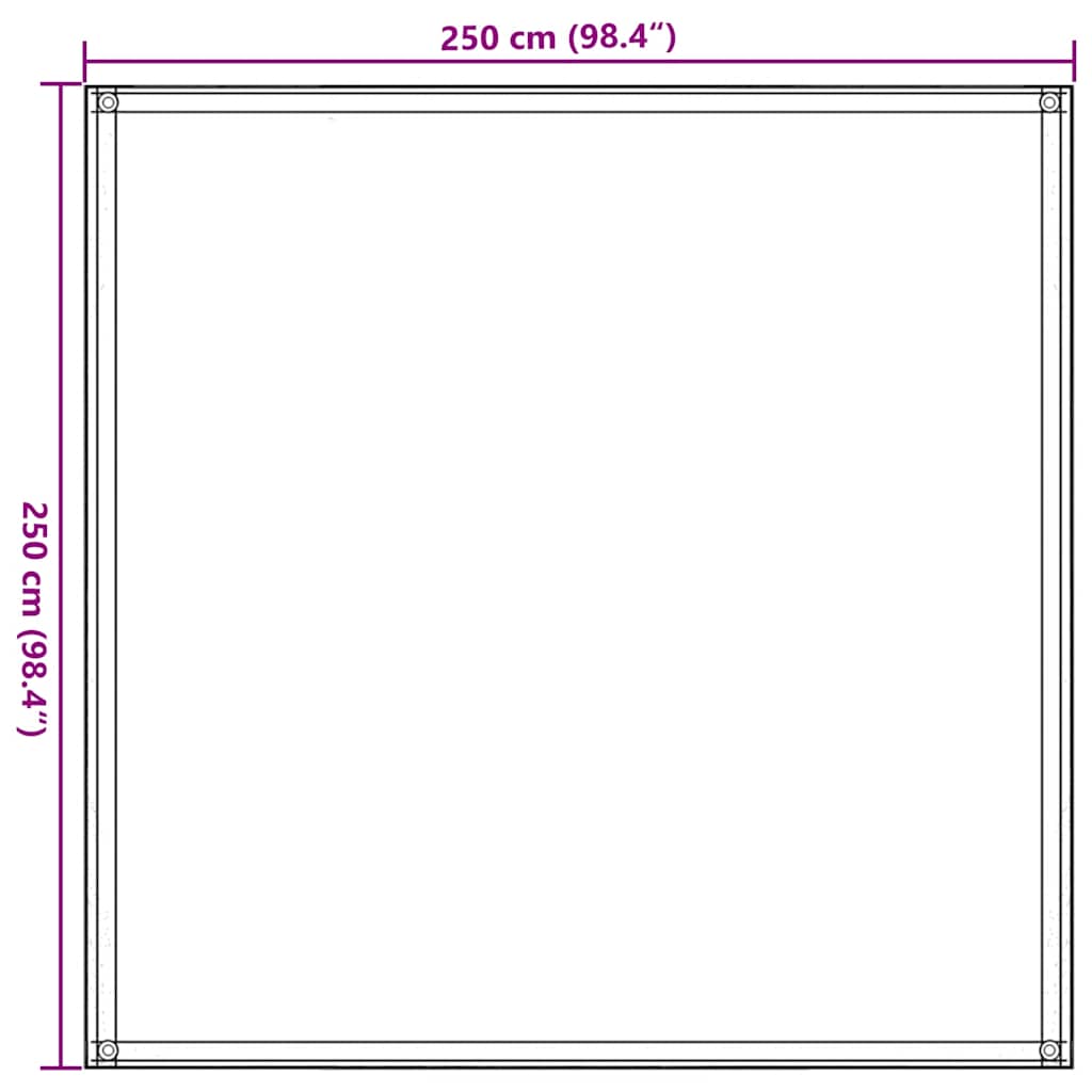 Zeltteppich Hellgrün 250x250 cm HDPE