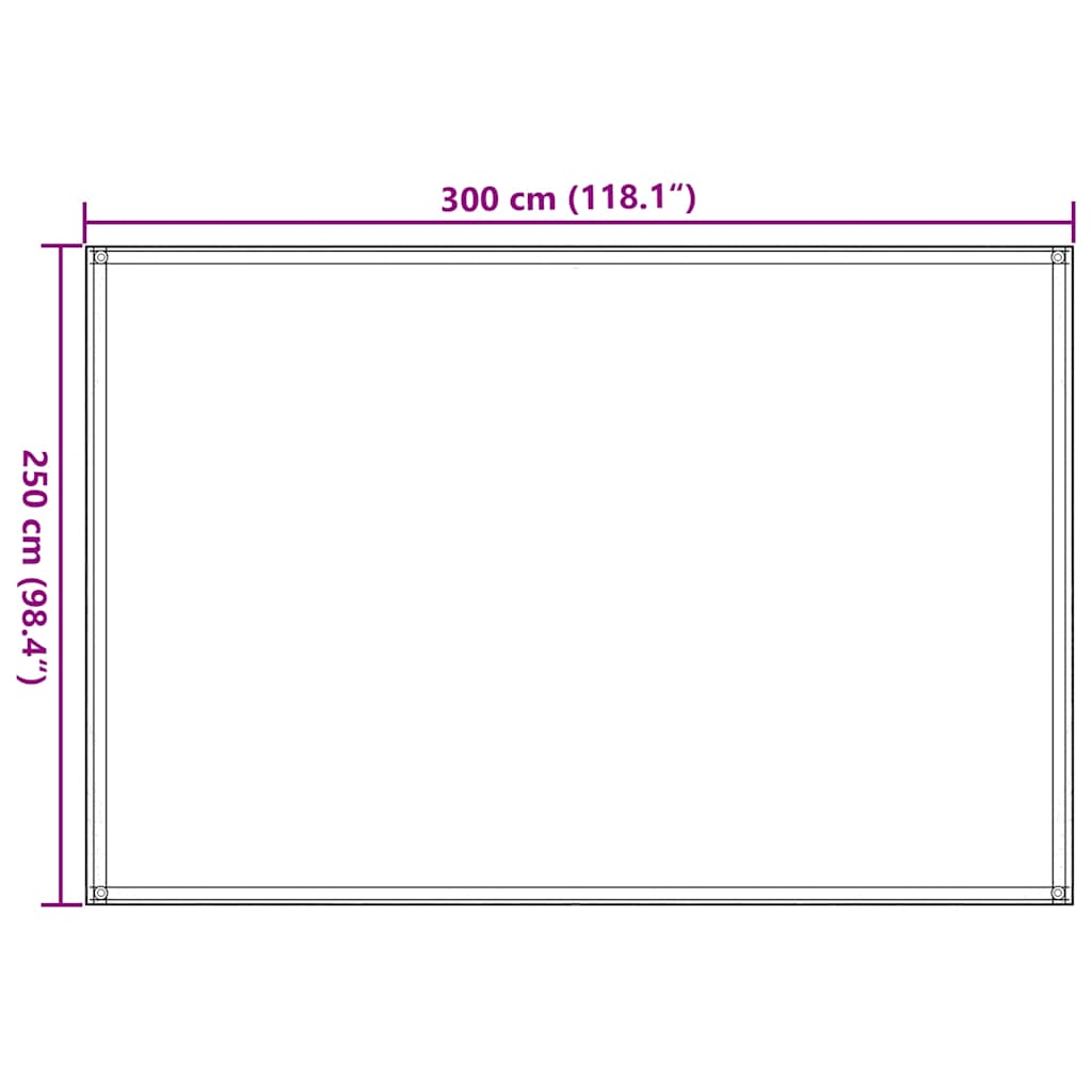 Zeltteppich Sandfarbe 250x300 cm HDPE