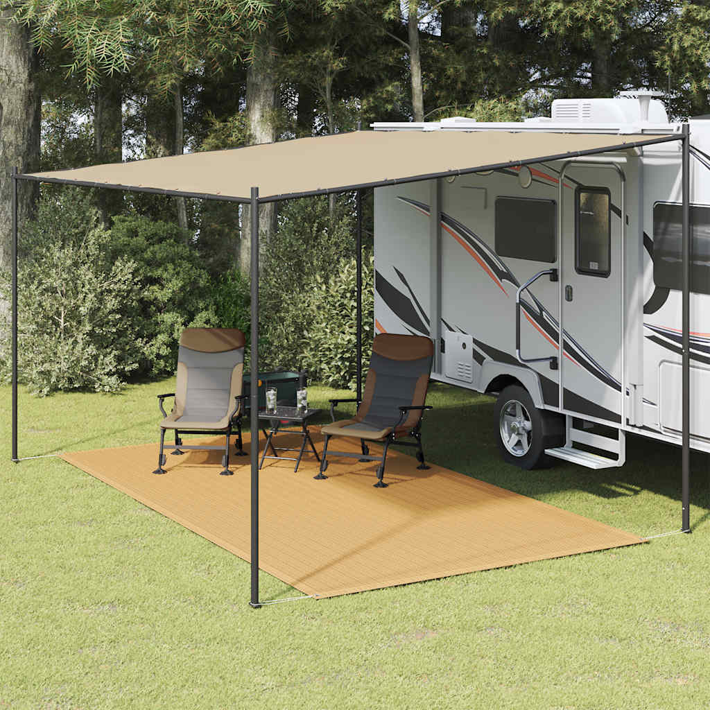 Zeltteppich Sandfarbe 250x350 cm HDPE