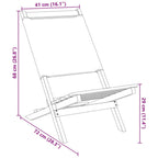 Gartenstühle 4 Stk. Klappbar Taupe Stoff und Massivholz