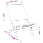 Gartenstühle 8 Stk. Klappbar Taupe Stoff und Massivholz