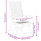 Gartenstühle 4 Stk. Verstellbar 56x72x107 cm Massivholz Akazie