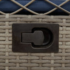 Liegende Gartenstühle 2 Stk. Grau Poly Rattan