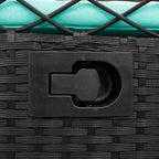 Liegende Gartenstühle 2 Stk. Schwarz Poly Rattan