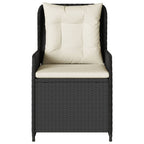 Gartensessel 2 Stk. Verstellbar Schwarz Poly Rattan