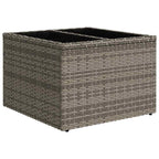 8-teiliges Gartensofa-Set mit Kissen, grau, Polyrattan
