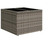 8-teiliges Gartensofa-Set mit Kissen, grau, Polyrattan