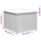 4-tlg. Garten-Sofagarnitur mit Kissen Schwarz Poly Rattan