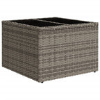 8-teiliges Gartensofa-Set mit Kissen, grau, Polyrattan