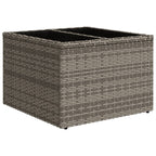 10-tlg. Garten-Sofagarnitur mit Kissen Grau Poly Rattan
