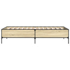 Bettgestell Sonoma-Eiche 90x190 cm Holzwerkstoff und Metall