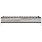 Bettgestell Grau Sonoma 75x190 cm Holzwerkstoff und Metall