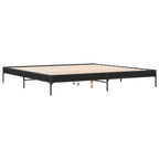 Bettgestell Schwarz 200x200 cm Holzwerkstoff und Metall