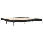 Bettgestell Schwarz 200x200 cm Holzwerkstoff und Metall