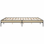 Bettgestell Sonoma-Eiche 200x200 cm Holzwerkstoff und Metall