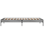 Bettgestell Grau Sonoma 90x190 cm Holzwerkstoff und Metall