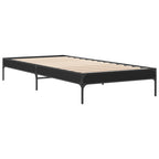 Bettgestell Schwarz 75x190 cm Holzwerkstoff und Metall