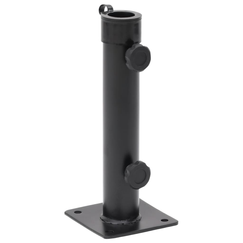 Sonnenschirmständer für Ø38/48 mm Mast Mattschwarz Stahl